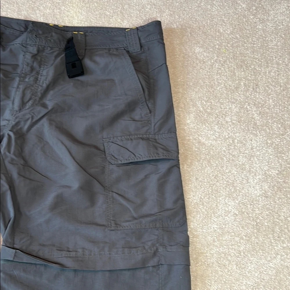 Eddie Bauer Gray‎ Cargo Pants with Elastic Waistband convertible legs